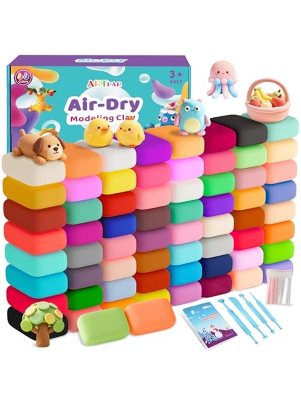 New Air Dry Clay 66 Colors, Modeling Clay for Kids, Model Magic DIY Molding